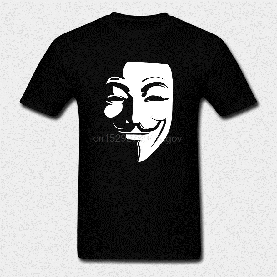 Лето V для вендетты Anonymous Guy Fawkes Mask мужские футболки с круглым вырезом и коротким