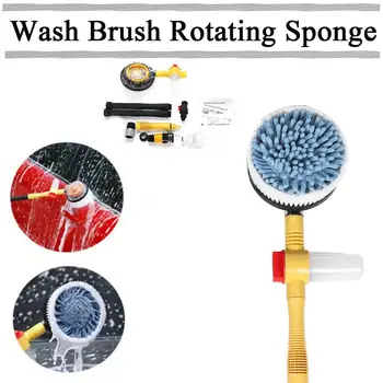 

1 Set Car Washing Brush Tool Set Professional Spray Rotating Brush Portable Automatic Cleaning Tool Washing Switch Water