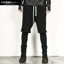 Горячее предложение! Распродажа! новые мужские штаны хип-хоп мода поддельные два леггинсы костюмы 27-46