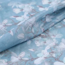 Шелковая ткань шириной 114 см 14 мм натуральный шелк крепдешин ткань Telas тканевое платье рубашка юбка Материал печатный материал настоящий