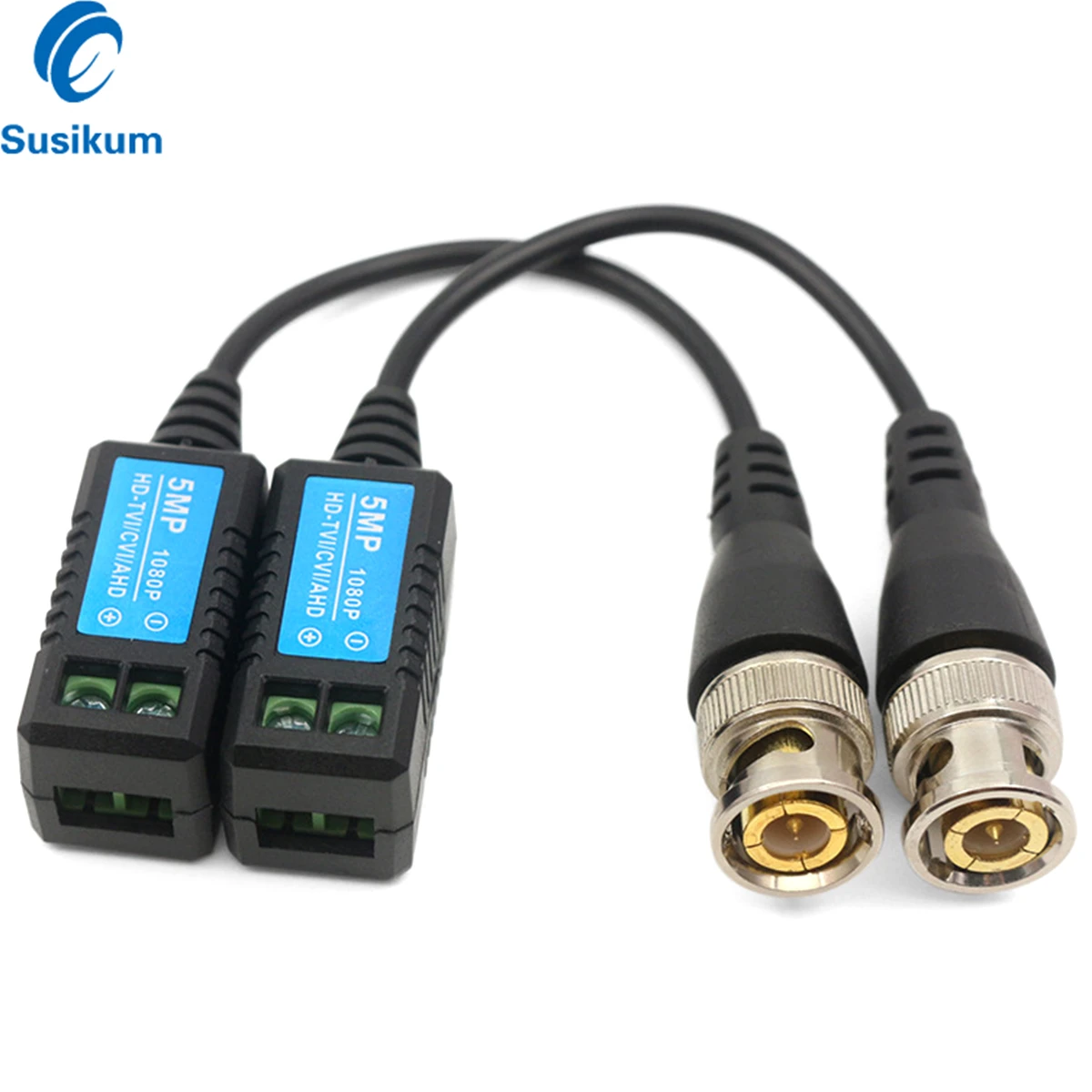 5Pairs/ 10Pairs HD CCTV Camera Video Balun Twisted Pair Transmitter Connecter Video Baluns For 5MP HD-TVI/CVI/AHD Camera