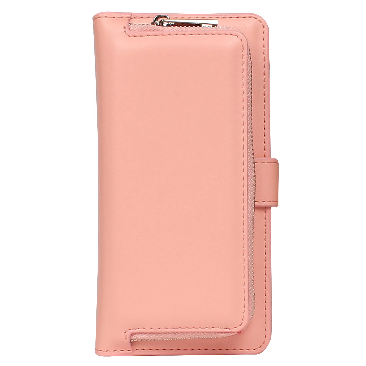 Роскошный кожаный чехол для samsung Galaxy S8, S9, S10 Plus, Note 8, 9, 10, откидной магнит, кошелек, чехол для телефона с карманом на молнии - Цвет: Розовый
