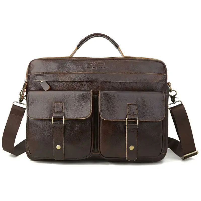 

Portable Men Vintage Shoulder Messenger Bag Leather Satchel School Crossbody Bags