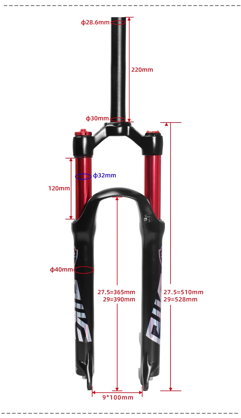 MTB Garpu Sepeda Suspensi Udara 27.5/29 