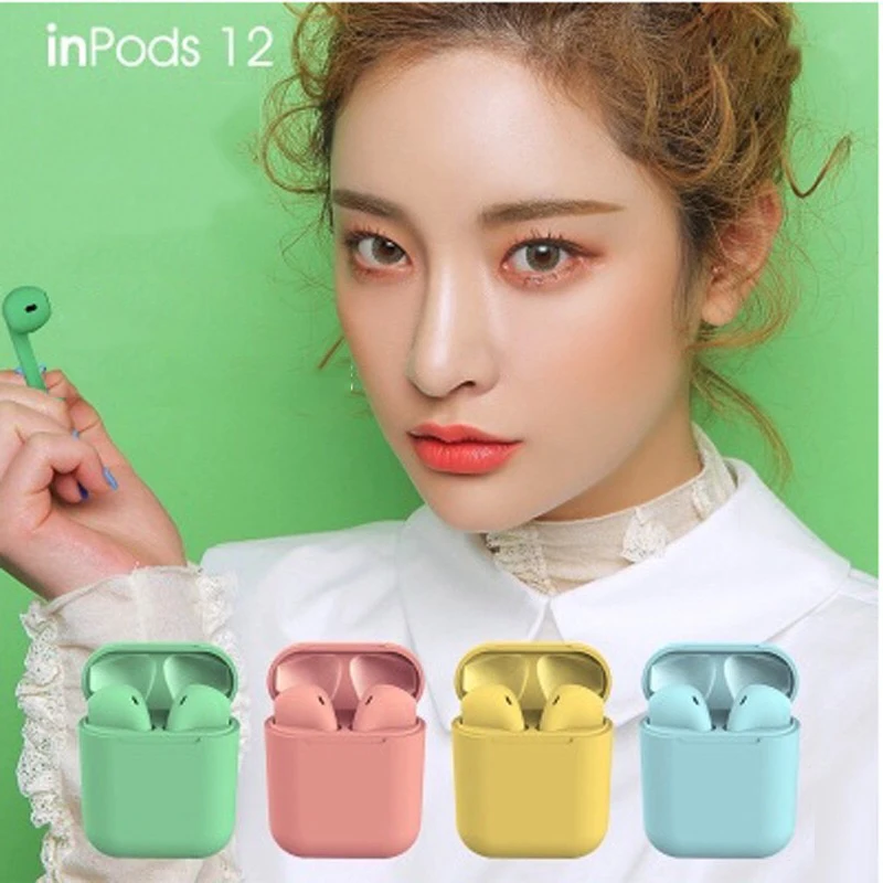 

i12 tws Macaron matte bluetooth earphone wireless earbuds hands free business earpieces sport headset musicearbuds