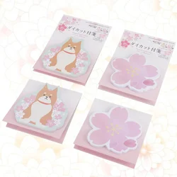 Bloc notes thème Sakura, papier créatif, Adorable, Style japonais (Style A B D), 4 pièces 