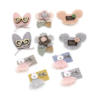 

10Pcs Cartoon Padded Flower Rhinestone Applique for DIY Clothes Hat Headwear Patch for Crafts Gloves Leggings Socks Decor