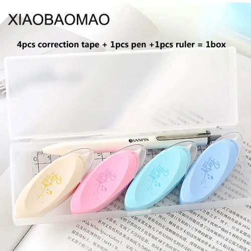 

4pcs/lot Creative mini Correction Tape stationery Students' creative minimalist correction tape free shipping