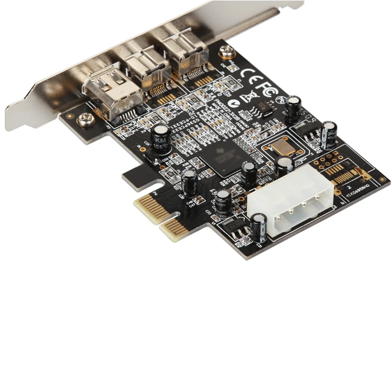 PCI E к адаптеру IEEE 1394 3 порта 1394A x 1+ 1394B x 2 PCI Express карта расширения Plug and Play для настольного ПК