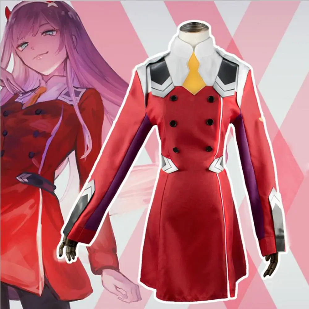 Anime Darling In The Franxx Zero Two Red Uniform Code 002 Cosplay