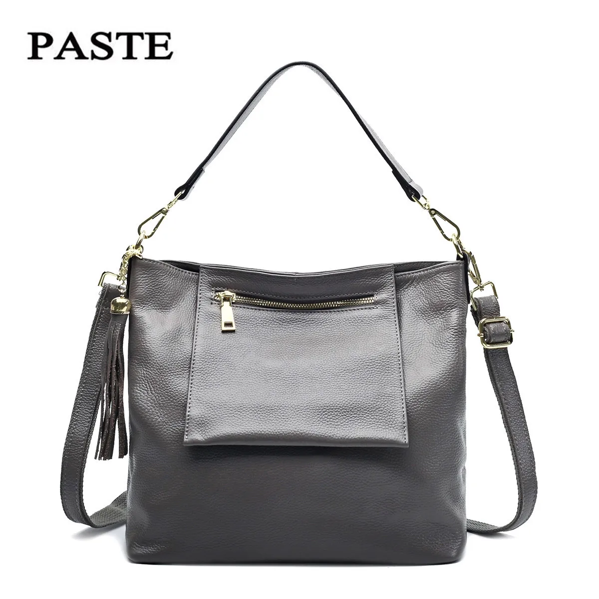 

2016 Autumn And Winter New Style Shoulder Bag WOMEN'S Leather Bags Full-grain Leather Hand Shoulder Bag Tassel Bag Outsourcing F