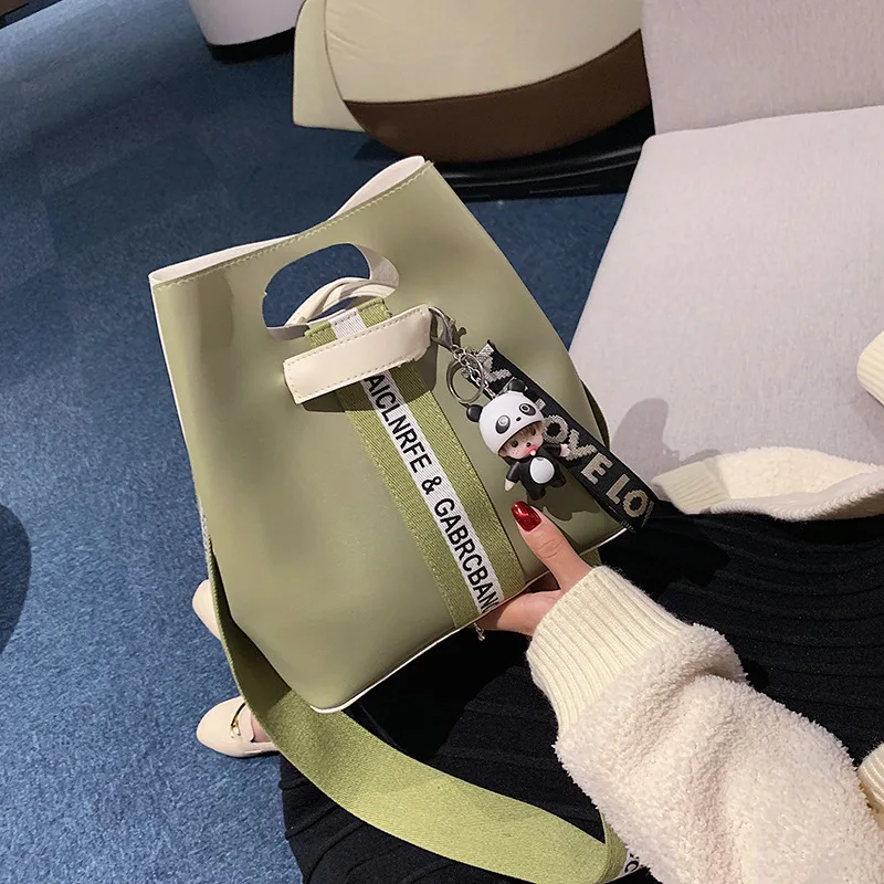 

Small Bag 2020 New Style Korean-style Single-shoulder Bag for Women Versatile Broadband Shoulder Bag INS Fashion Casual Bucket B
