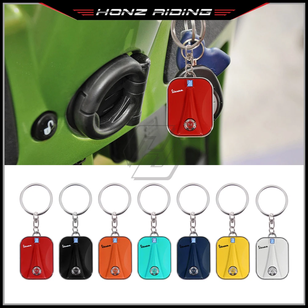 Llavero cromado para motocicleta Piaggio Vespa, accesorios para Scooter, Sprint, Primavera, 50, 150, 150S, 946, Etc.