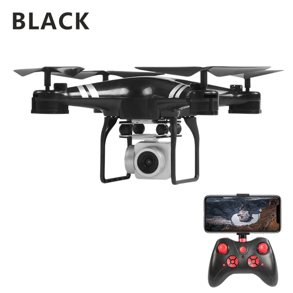KY101D 4K 1080P hd-видеокамера RC Дрон стабильный Gimbal wi-fi-квадрокоптер FPV Безголовый режим 18 мин летающий самолет с штативом - Цвет: black