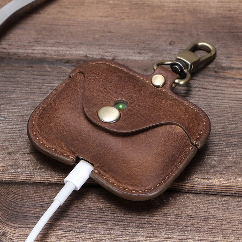 Ретро чехол из натуральной кожи для AirPods Pro, противоударный чехол для AirPods 3, чехол для зарядки Airpod Pro, пылезащитный чехол