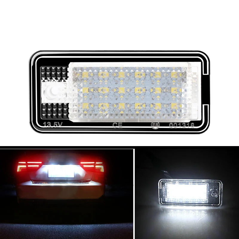 2x светильник ка номерного знака для Audi A3/S3/A4/S4 B6/S4 B7/A6/C6 S6/A8/S8/Q7/RS4/RS6