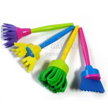 Детские нарисованные губки кисти, креативные граффити, Обучающие, для раннего возраста, сделай сам, изобразительное искусство, 4 штуки в наборе, инструмент