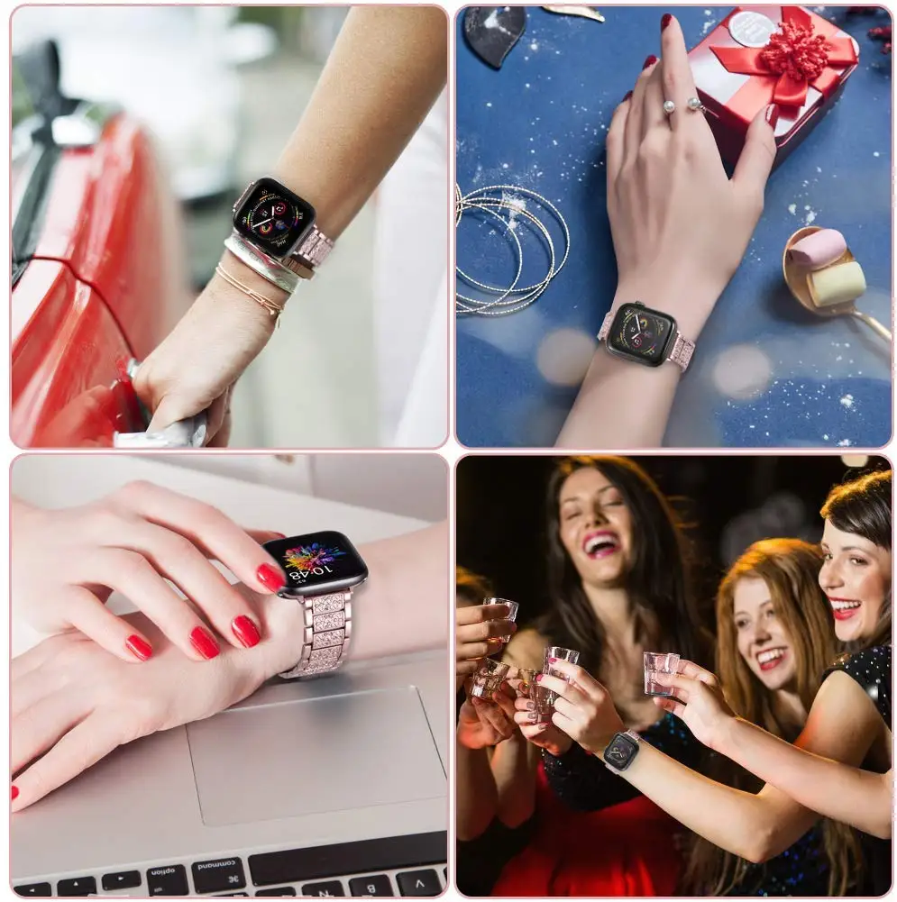 Ремешок из нержавеющей стали для Apple watch 5 4 band 42 мм 38 iwatch 3 44 40 металлический ремешок