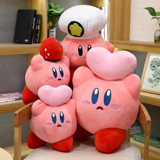 32-60CM Kawaii Kirby Plush Toy Chef Strawberry Soft Stuffed Plush Dolls Anime Peripheral Game Characters Pillow Kids Stuffed Toy 1