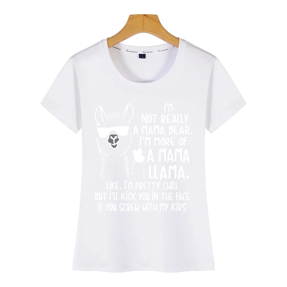 Женские топы, футболка i m not really a mama bear i m more of a mama llam для беременных, в стиле хип-хоп, винтажные короткие женские футболки
