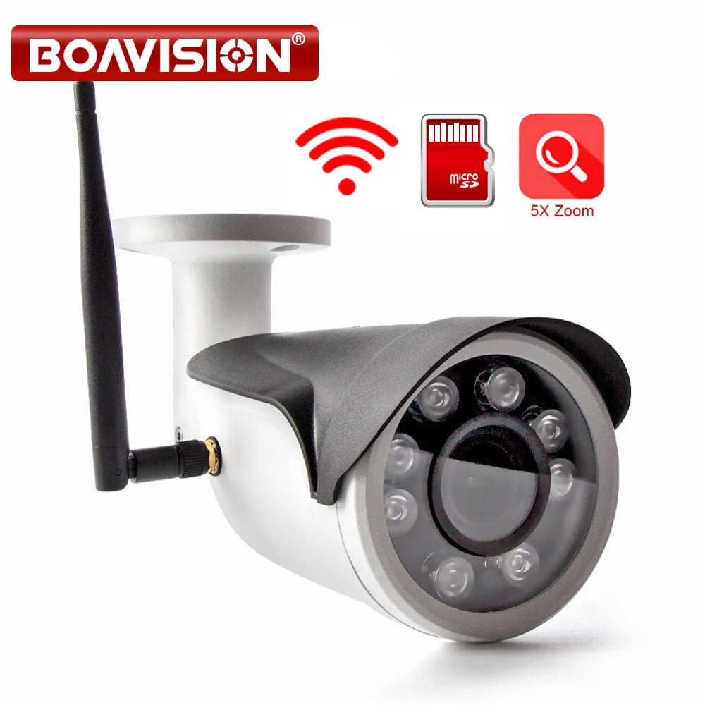 IP камера видеонаблюдения HD 1080P Беспроводная с поддержкой Wi Fi и оптическим