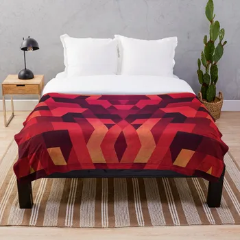 

Abstract Red Geometric Triangle Texture Pa Throw Blanket Soft Sherpa Blanket Bed Sheet Single Knee Blanket Office Nap Blanket