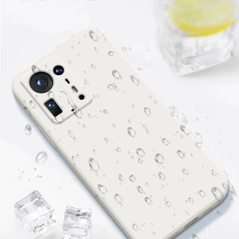 Soft Square Liquid Silicone Case for Xiaomi Mi Mix 4 3 2S 2 Mix4 Mix3 Mix2S 5G Cute Camera Protection Original Phone Cover Funda