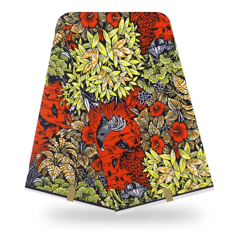 Анкара ткань tissu для платья настоящий воск высокое качество хлопок африканская ткань воск принты ткань - Цвет: YJ751207C32