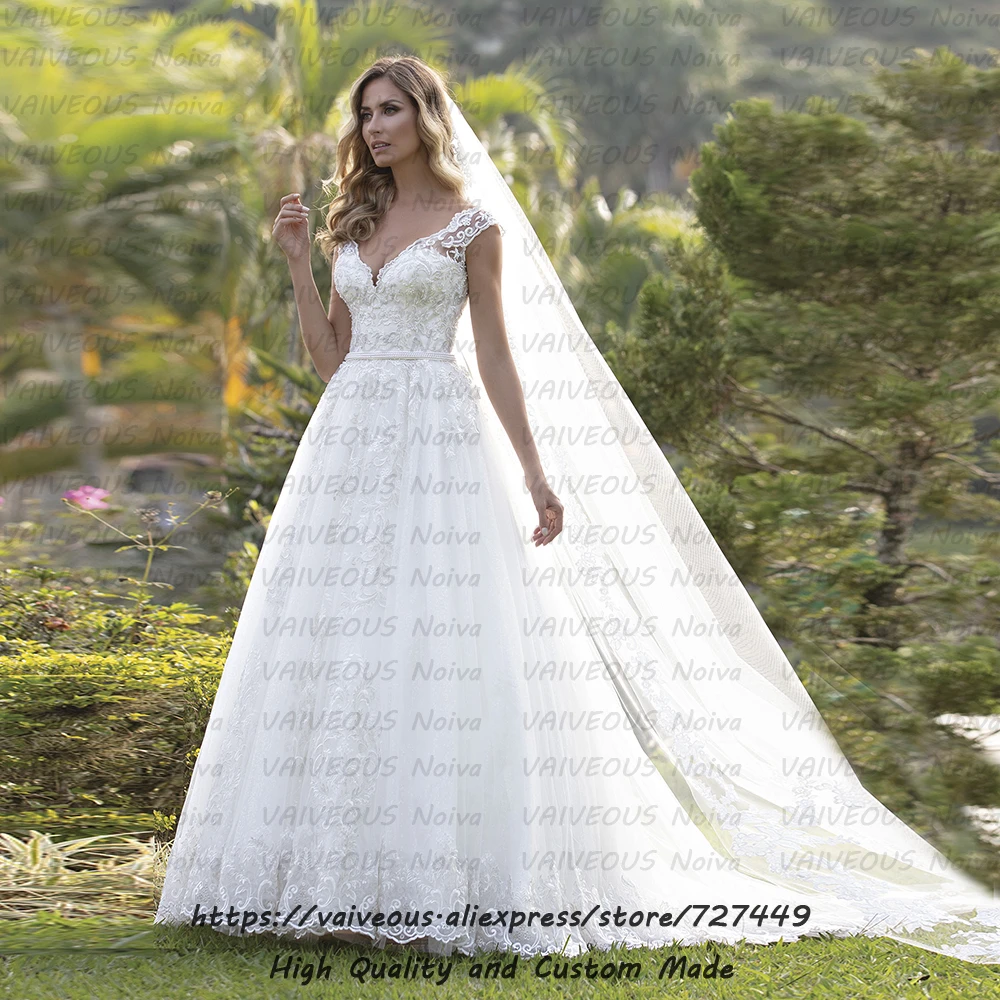 Vestido de Noiva платье невесты Сексуальные Длинные свадебные платья Роскошные жемчужины кружева свадебное платье в стиле бохо Robe de Mariee Vestido Casamento