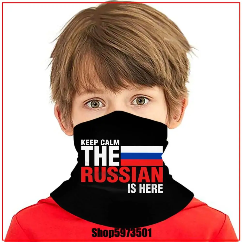 Бесшовные Многоразовые Дышащие банданы Keep Calm с надписью The Russian Is Here |