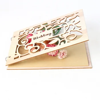 

Wooden Wedding Signboard Heart Shape Notebook Guest Book Birthday Party Decors