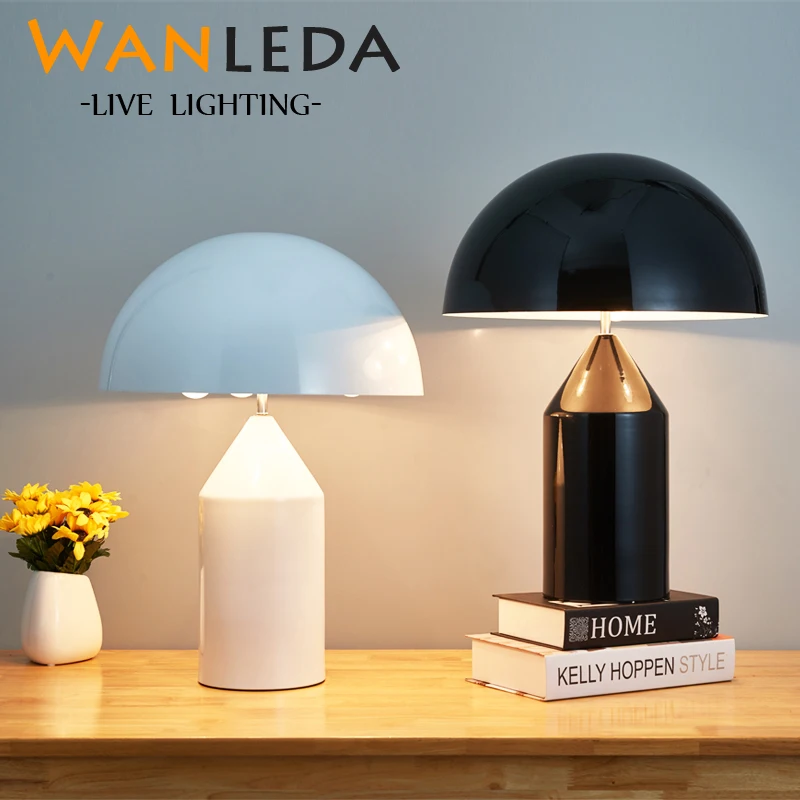 

Modern Metal Mushroom Desk Lamp,Italy Replica Designer Table Lamp for Bedroom Iron Table Lights LED decorative E14 tablelamp