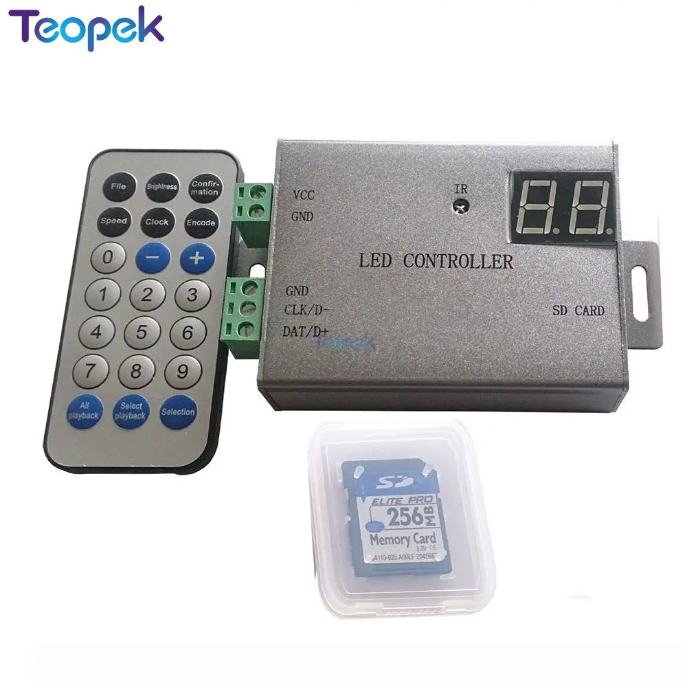 H805SB Dream Color LED Controller 1 Port Max 4096 pixels Support WS2812WS2811APA102DMX512etc.