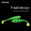 Chinook Soft Bait Lure 3D t-tail 70mm 5pcs Wobblers Worm Fishing Silicone Fish Artificial Bait Fishing For Jig Head ► Photo 2/6