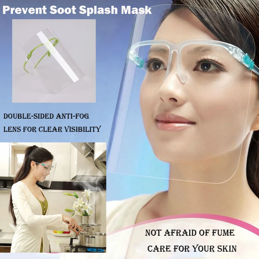 

Kitchen Face Shiel Women Cooking Oil Protection Soot Resistance Transparent Mask #YL5