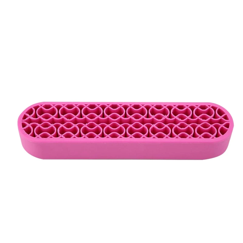 

Silicone Makeup Brush Holder,Makeup Brush Display Stand Soft Silicone Nail Pen Holder Makeup Brush Display Stand Storage Case Ma