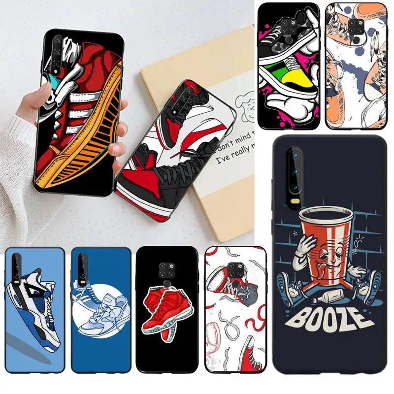 

YJZFDYRM Sports brand off shoes Bling Cute Phone Case for Huawei P40 P30 P20 lite Pro Mate 30 20 Pro P Smart 2019 prime