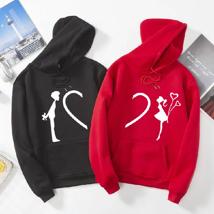 

Women men shirt Spring Autumn Winter couple shirt separated Heart Couples Lover Boy Girlfriend Loving Top Hooded Sweatshirt