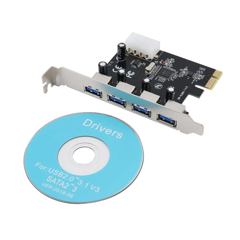 Desktop Motherboard USB3.0 Extension Card 20pin Front Interface PCI E