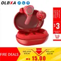 OLBXA красный; Новый дизайн; Высокое разрешение вызова наушники-вкладыши Tws Bluetooth гарнитура светодиодное УАЗ снижение Наушники Hi-Fi стерео Беспроводной наушники - фото