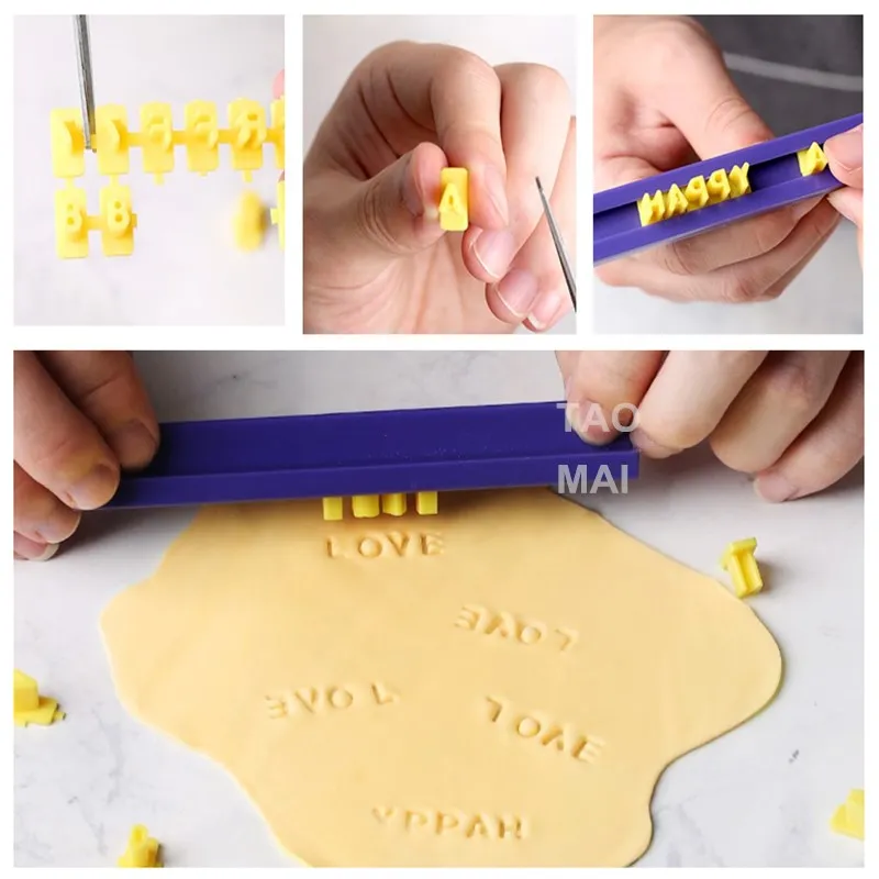 Ceramic Art Alphanumeric Imprint Stamp Polymer Clay Tool Embossing Tool Set Cutter Soft Candy Biscuit Pottery DIY Embossing pottery tools clay tools clay ruler clay cutters