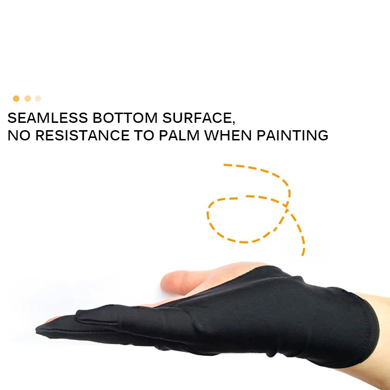 Удлинение двух пальцев художника анти-Сенсорная перчатка для рисования планшета правой и левой руки перчатка анти-обрастающая для экрана доска