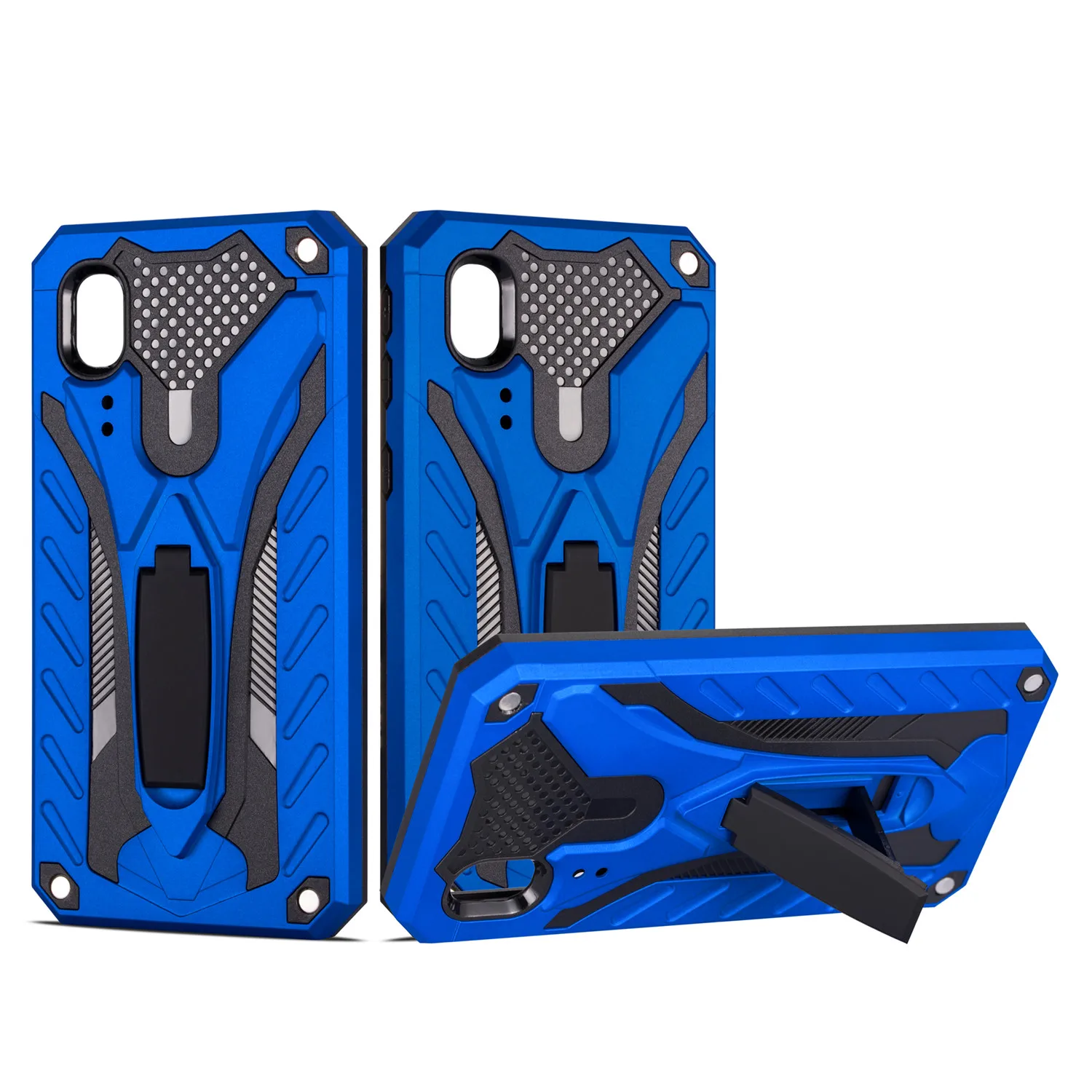

For Samsung Galaxy A2 Core A10e A20e A70 A60 A40 Back Case TPU +PC Hybrid Cover Shockproof Protective Phone Shell with Kickstand