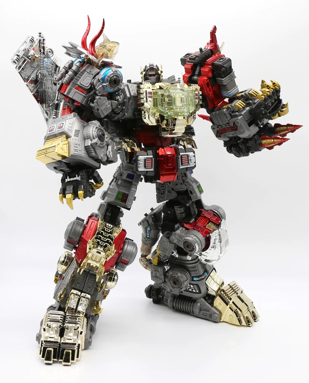 LLXY Transformer Toy In Dinobots Combiner Figure Dinoking Volcanicus