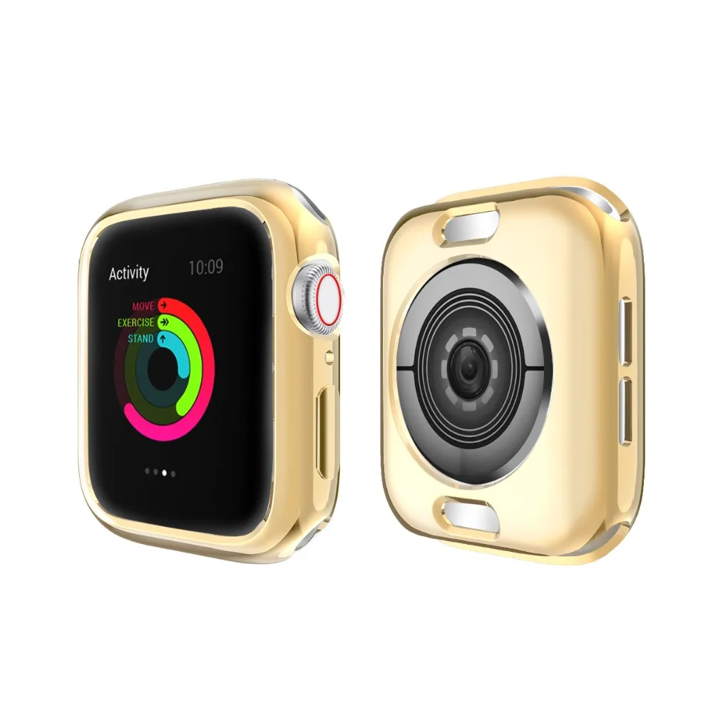 Чехол для наручных часов Apple Watch 4 5/3/2/1 40 мм 44 царапин половина пакета electroplating TPU шесть цветов чехол s для наручных часов iWatch, версия 3, 2, 42 мм, 38 мм