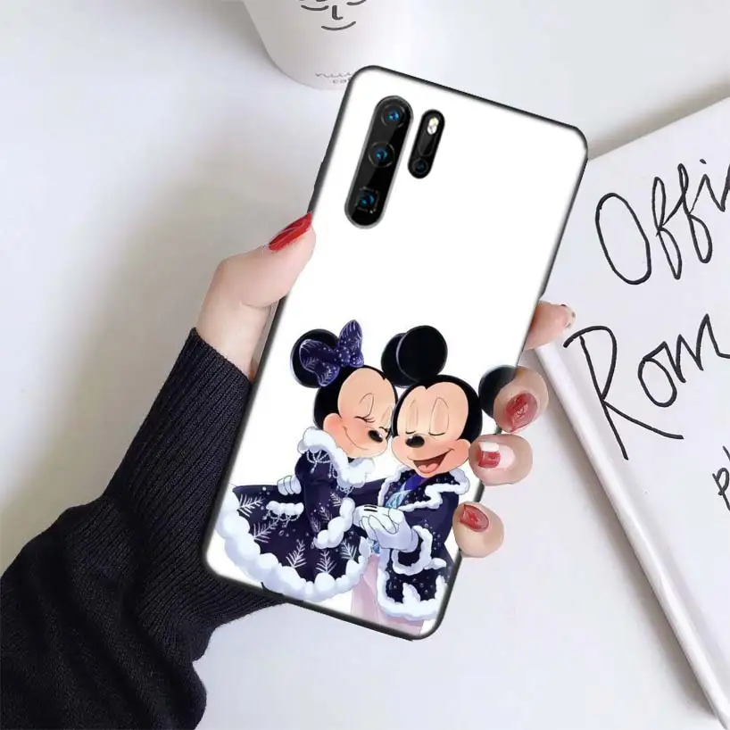 Minnie Mouse Christmas Black Coque Case For Huawei Mate 30 20 10 P30 P20 P10 Pro Lite P Smart Z Soft Phone Cover - Color: BS144-9