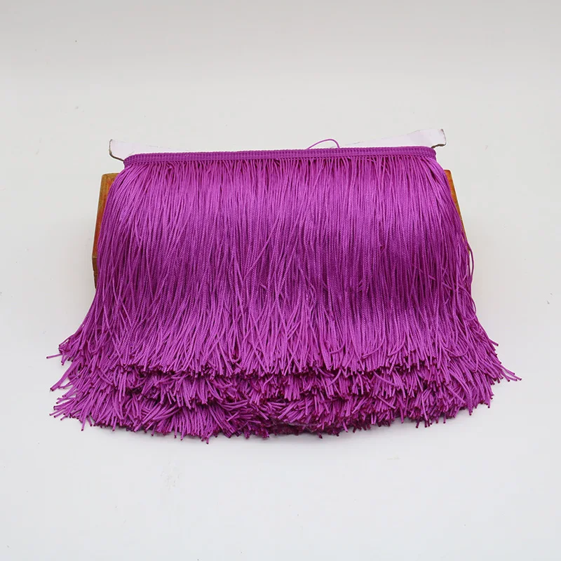 Borlas de flecos de 9/15/20/28 cm, 100 % poliéster, flecos largos para coser ropa, vestidos, cortinas, cintas, borlas para manualidades, accesorios
