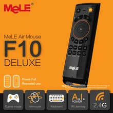 Mele-teclado inalámbrico F10 Deluxe Fly Air Mouse, 2,4 GHz, Control remoto con función de aprendizaje IR para Android, decodificador, Mini Pc