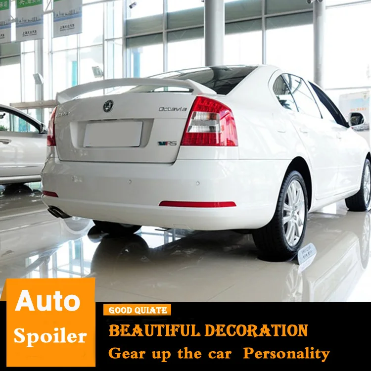 Для 2006 2017 Skoda Octavia спойлер спортивный ABS Материал заднее крыло автомобиля праймер