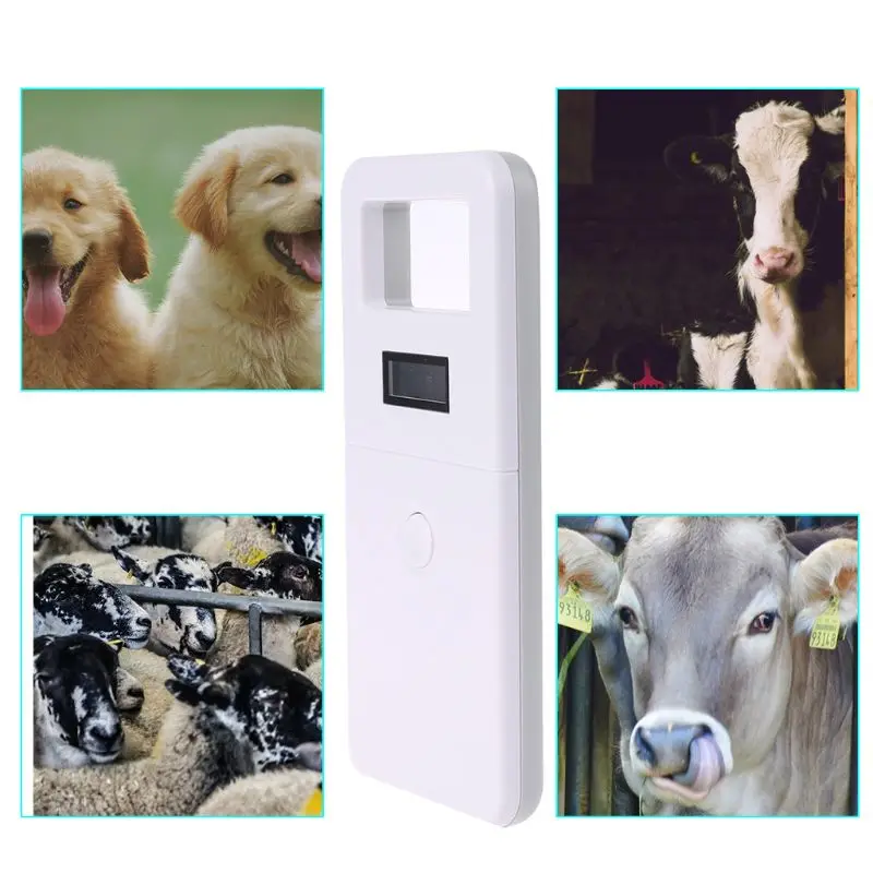  FDX-B Animal pet lector de identificación chip transpondedor USB RFID de mano microescáner para per